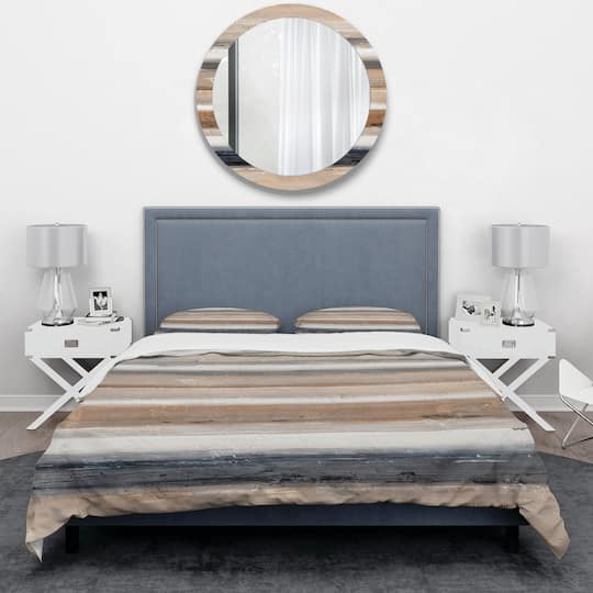 Designart 'Geometric Circle Natural Balance III' Geometric Bedding Set - Duvet Cover & Shams
